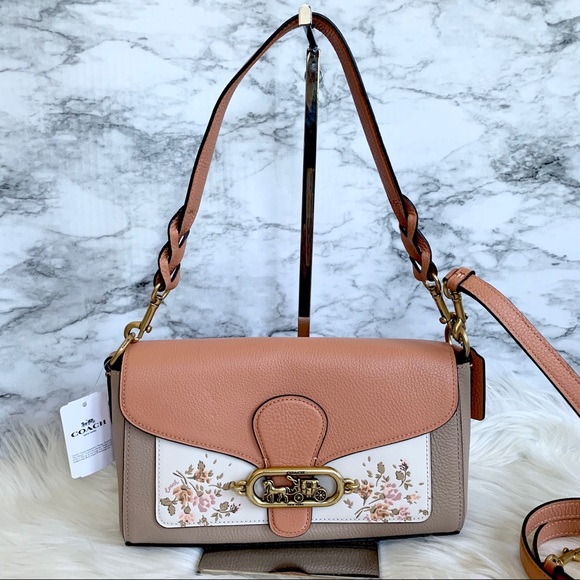 Coach Jade Shoulder Bag With Rose Bouquet print - Picture 8 of 14
